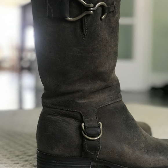 Nice Cole Haan Dark Olive Green Leather Boots 8.5 - Picture 2 of 2